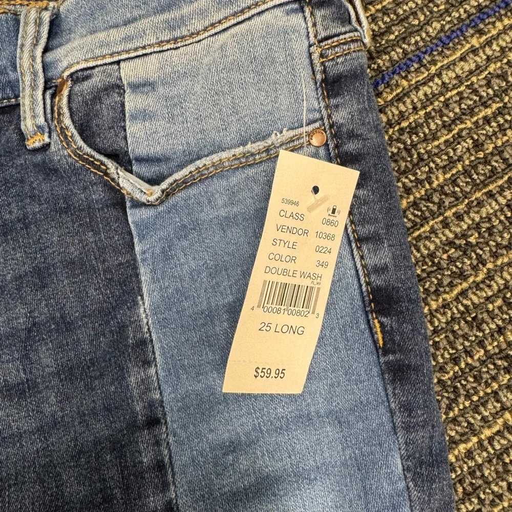 Pacsun High‎ Rise Ankle Jeggings Double Wash Two Tone Denim Womens Size 25